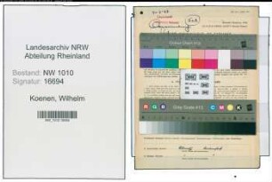 Entnazifizierung Wilhelm Koenen , geb. 27.04.1906 (Landwirt)