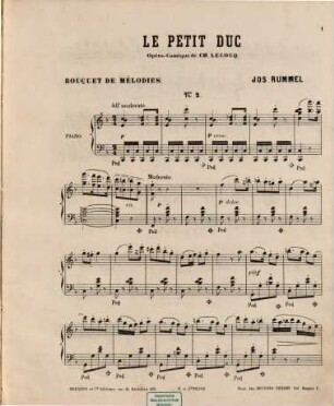 Le petit duc : bouquet de mélodies. 2. [circa 1870]. - 9 S. - Pl.-Nr. 12386.