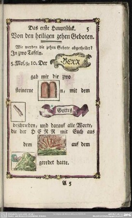 Das erste Hauptstück. Von den heiligen zehen Geboten