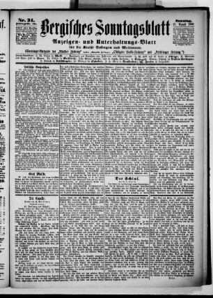 Bergisches Sonntagsblatt. 1888-1888