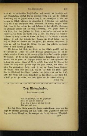 Vom Kinderglauben