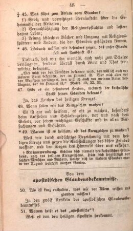 Von dem apostolischen Glaubensbekenntnisse.