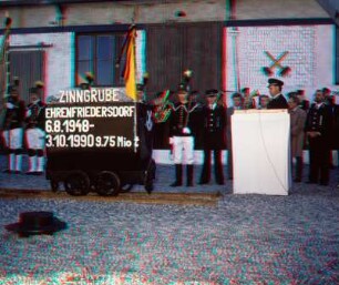 3.10.1990, "Letzte Schicht": Festprogramm am Bergwerk