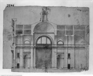 Frascati, Kathedrale (San Pietro), Neue Kirche, Querschnitt