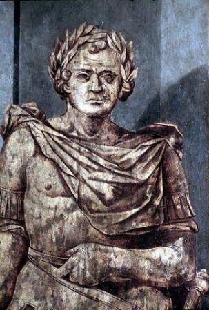 Statuen der zwölf römischen Kaiser von Julius Cäsar bis Domitian (Sockelinschriften zerstört)