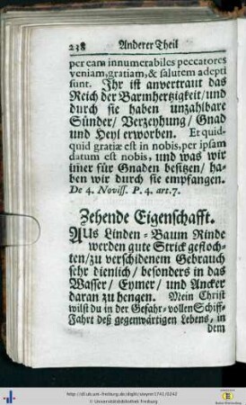 Zehende Eigenschafft