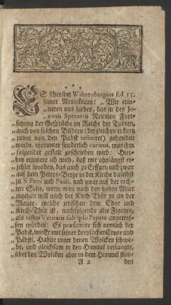 Es schreibet Wahrenburgius fol. 15. seiner Neuigkeiten ...