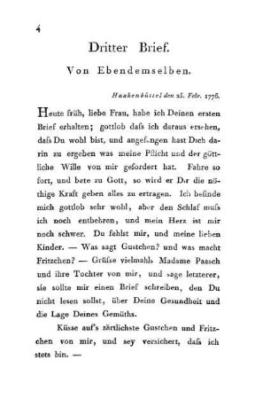 3. Von Ebendemselben - Haukenbüttel denb 25. Febr. 1776
