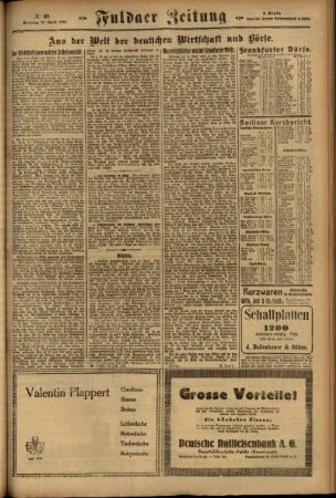 Dritte Ausgabe vom Sonntag, den 13. April 1924.