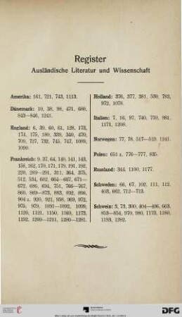 Register Ausländischer Literatur und Wissenschaft