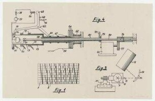 Verfahren und Vorrichtung zur Kombination mehrer Faktoren und zur Übertragung des Ergebnisses auf ein mechanisches Resultatwerk. Konstruktionszeichnung zur Patentschrift