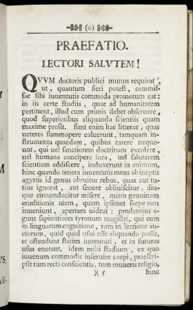 Praefatio. Lectori Salutem!