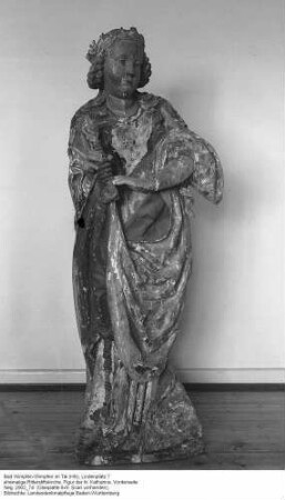 ehem. Ritterstiftskirche; Figur der hl. Katharina, Vorderseite