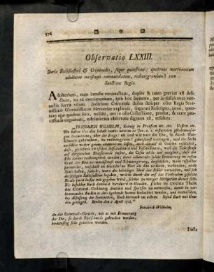 476-482, Observatio LXXIII - LXXIV