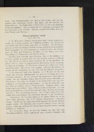 Wissenschaftlicher Abend am 16. Mai 1903.