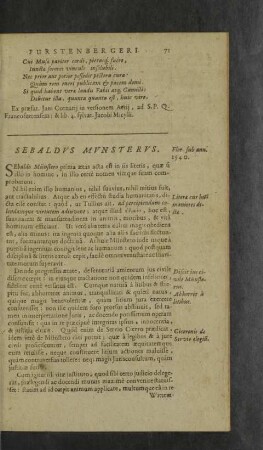 Sebaldus Munsterus. [Münsterus]