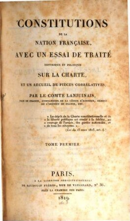 Constitutions de la Nation Française, 1