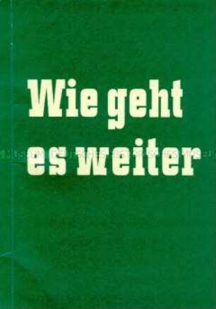 Informationsbroschüre der SED über Entwicklung von Berlin im 2. Fünfjahrplan