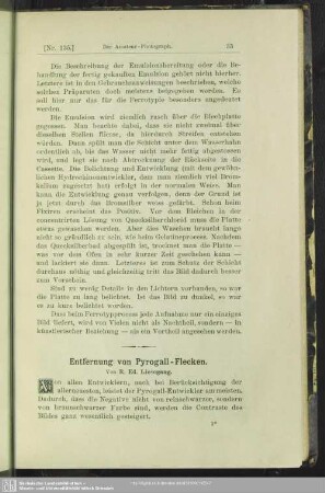 Entfernung von Pyrogall-Flecken