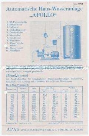 Automatische Haus-Wasseranlage "Apollo"