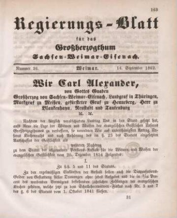 Nr. 26 : 14. September 1862