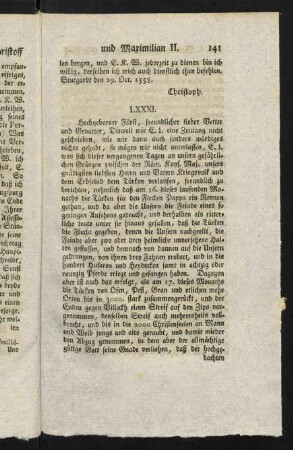 141-147, Briefe LXXXII-LXXXVI
