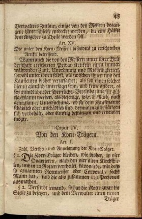 Caput IV. Von den Korn-Trägern.