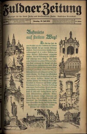 Erste Ausgabe vom Sonntag, den 20. Juli 1930.