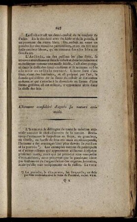 L’homme considéré d’après sa nature animale. - La Découverte de l’Amérique.
