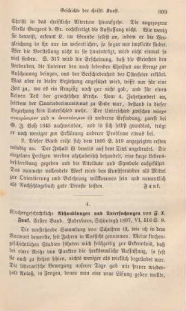 309-312 [Rezension] Funk, Franz Xaver, Kirchengeschichtliche Abhandlungen und Untersuchungen; I. Band