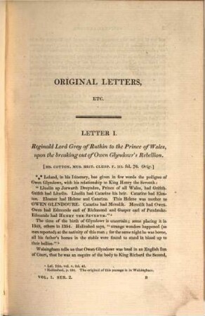 Original letters, illustrative of English history : including numerous royal letters: From autographs in the British Museum, and one or two other collections ; with notes and illustrations ; in four volumes, 1