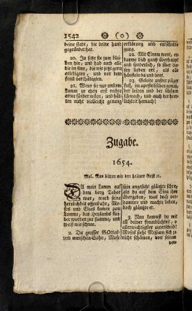 1542-1575, Zugabe
