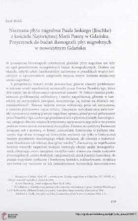 Nieznana płyta nagrobna Paula Jaskiego (Jäschke) z kościoła Najświętszej Marii Panny w Gdańsku. Przyczynek do badań ikonografii płyt nagrobnych w nowożytnym Gdańsku