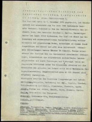 Informationen DAI Athen