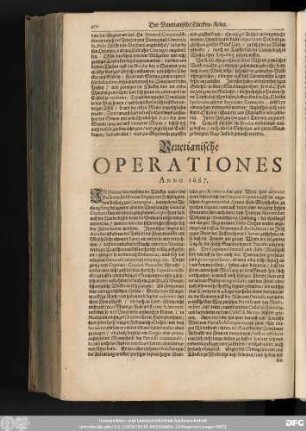 Venetianische Operationes Anno 1687.