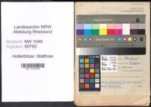 Entnazifizierung Matthias Hofenbitzer , geb. 19.08.1895 (Finanzbeamter)