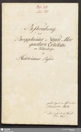 Beschreibung des Berggebaeudes Neuen Morgenstern Erbstolln am Muldenberge in Halsbrükner Refier - 17.6648 4.