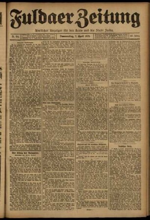 Ausgabe vom Donnerstag, den 07. April 1921.