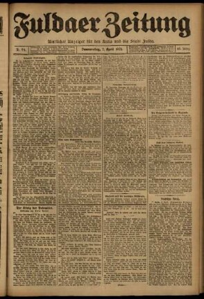 Ausgabe vom Donnerstag, den 07. April 1921.