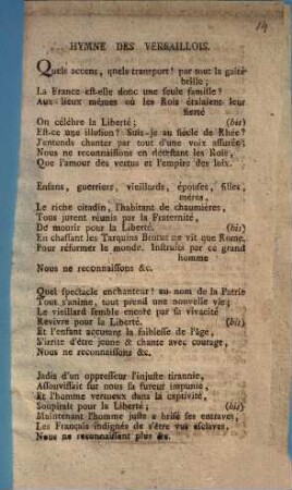Hymne Des Versaillois
