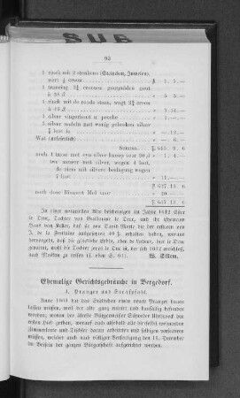 Ehemalige Gerichtsgebräuche in Bergedorf.