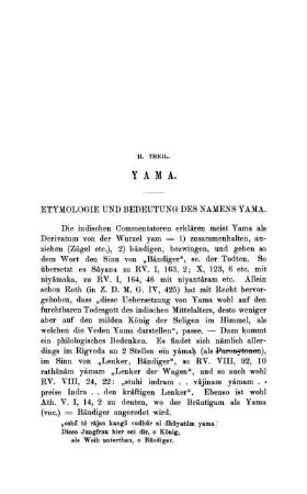 II. Theil. Yama.