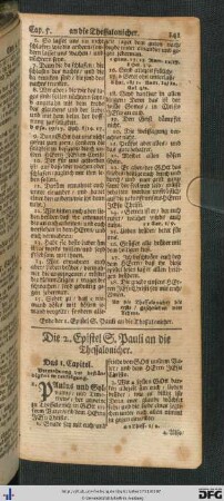 Die 2. Epistel Sanct Pauli an die Thessalonicher.