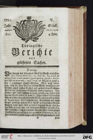 [V.-VIII. Stück] (Februar 1752)
