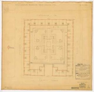 Wohnhausbebauung Allerstraße, Oderstraße, Lichtenraderstraße, Steinmetzstraße, Berlin-Neukölln: Lageplan 1:250