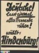 Wahlplakat zur Reichspräsidentenwahl 1932 für den Kandidaten Paul von Hindenburg