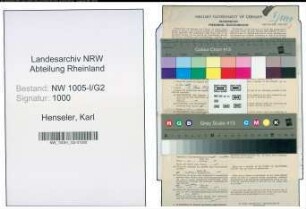 Entnazifizierung Karl Henseler , geb. 17.11.1904 (Angestellter)
