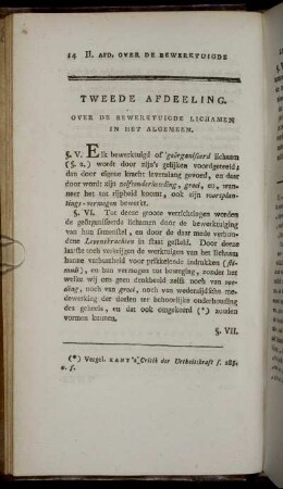 Tweede Afdeeling. Over De Bewerktuigde Lichamen In Het Algemeen