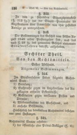 Sechster Theil. Von den Rechtsmitteln