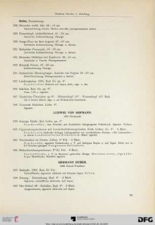 Moderne Meister, I. Abteilung [Fortsetzung] (Nr. 388-496)